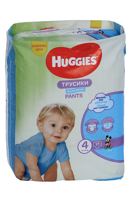 Подгузники-трусики Хаггис д/мал (9-14кг), 17 шт Кимберли Кларк