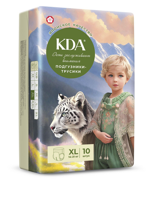 Подгузники-трусики детские КДА Кидс XL (14-21 кг), 10 шт Мега Софт (Китай) Ко Лтд