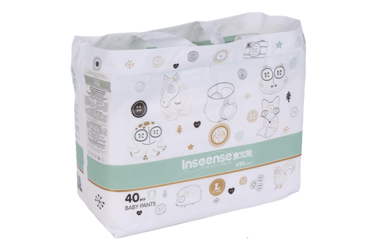 Трусики-подгузники Inseense V5S L (9-14кг), 40 шт, салат Жинжианг Херун Хайджиеник Продактс Ко Лтд