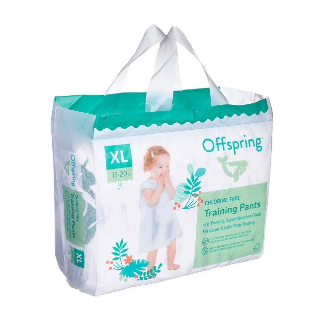 Трусики-подгузники Offspring XL (12-20 кг), 30 шт, Тропики Фуджиян Блю Грейт Санитари Артиклс Ко Лтд
