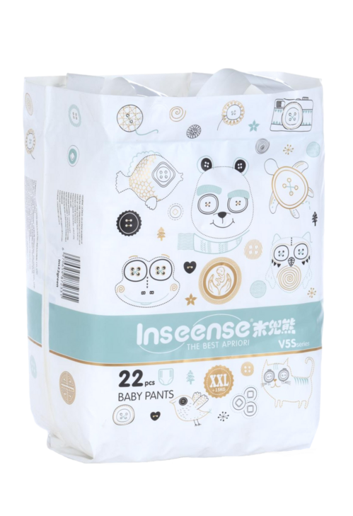 Трусики-подгузники Inseense V5S XXL (15+ кг), 22 шт, салат Жинжианг Херун Хайджиеник Продактс Ко Лтд