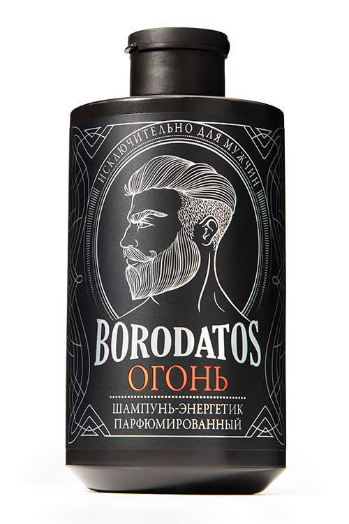 Шампунь-энергетик BORODATOS д/роста волос мужской парфюмированный п/выпадения Огонь, 400 мл Народные промыслы ООО