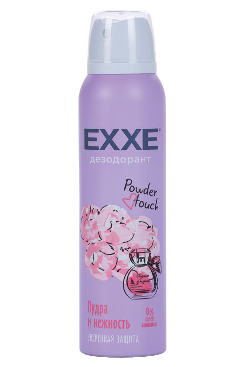 Дезодорант-спрей Exxe Powder touch Пудра и Нежность женский, 150 мл Арнест АО