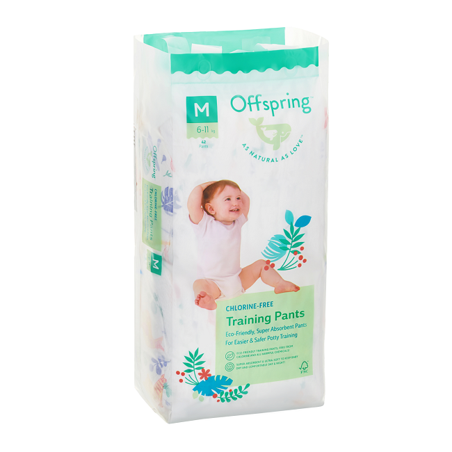 Трусики-подгузники Offspring M (6-11 кг), 42 шт, Джунгли Фуджиян Блю Грейт Санитари Артиклс Ко Лтд