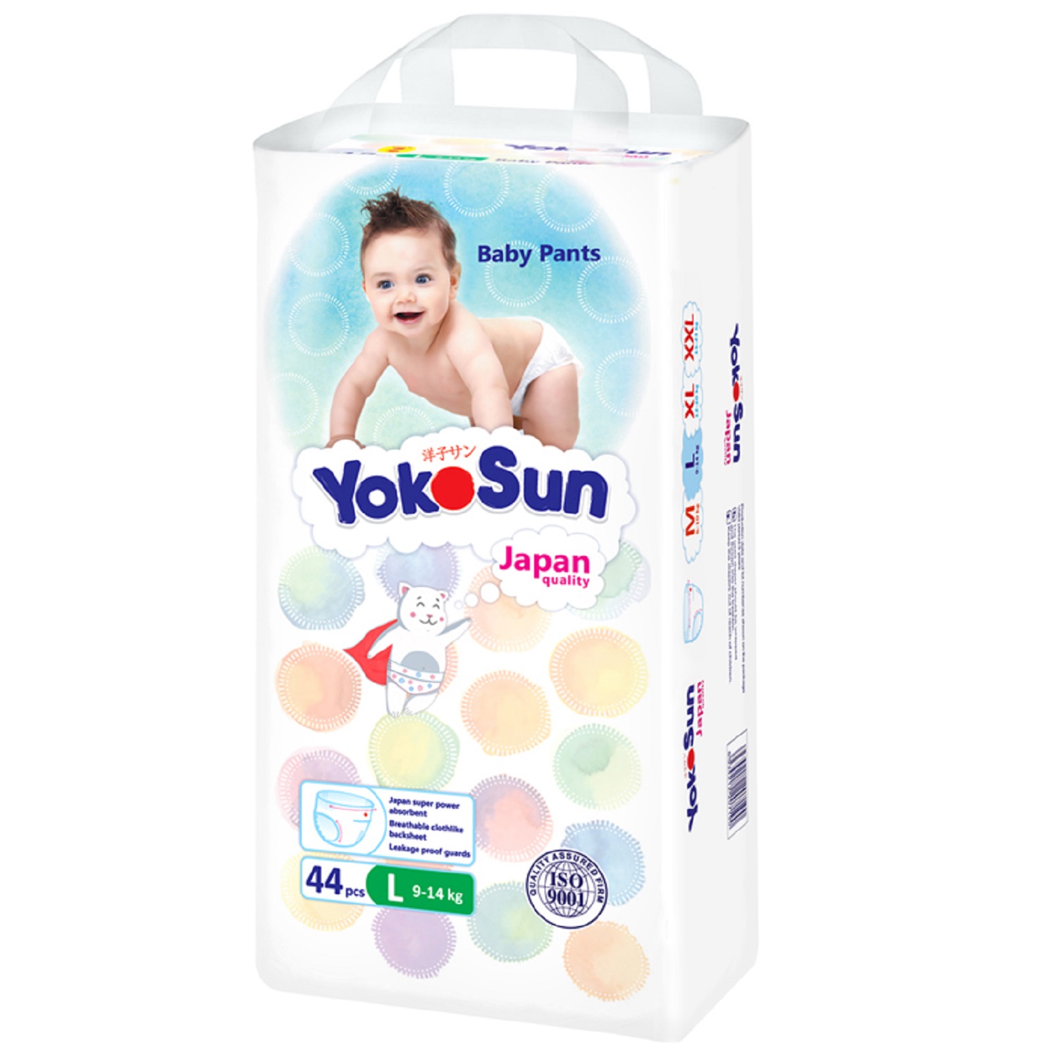 Подгузники-трусики YokoSun, размер L (9-14 кг) 44 шт ZHEJIANG YOUQUAN CARE PRODUCTS TECHNOLOGY CO LTD