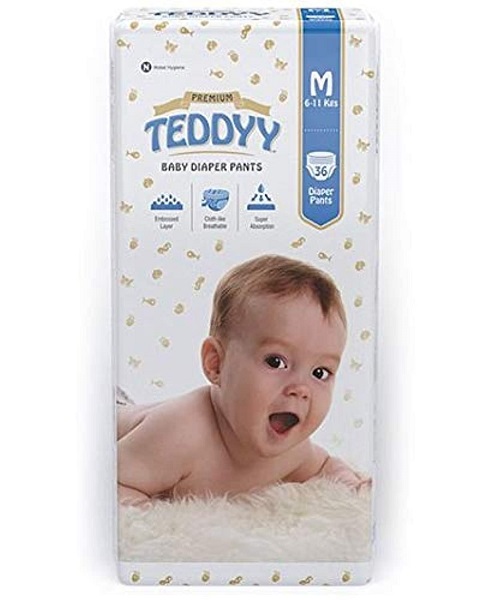 Подгузники-трусики TEDDYY PREMIUM детские M (6-11кг), 36 шт Nobel Hygiene Private Limited
