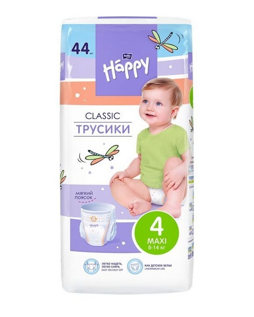 Подгузники-трусики Bella baby Happy Maxi детские (8-14кг), 44 шт Бэлла ООО