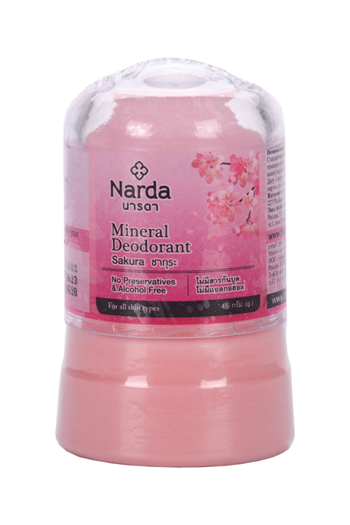 Дезодорант NARDA Mineral deodorant кристаллический Sakura, 45 г LEE ENTERTAINMENT CO LTD