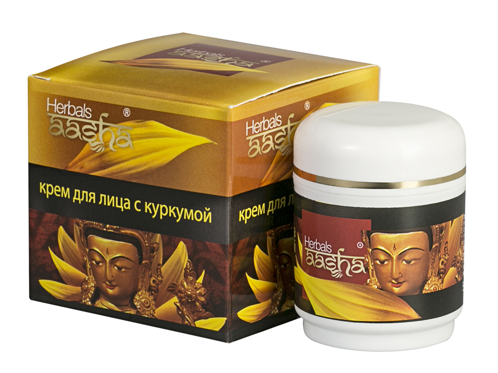 Крем для лица с куркумой AASHA HERBALS, 50 г Cosme Dream International Pvt.Ltd