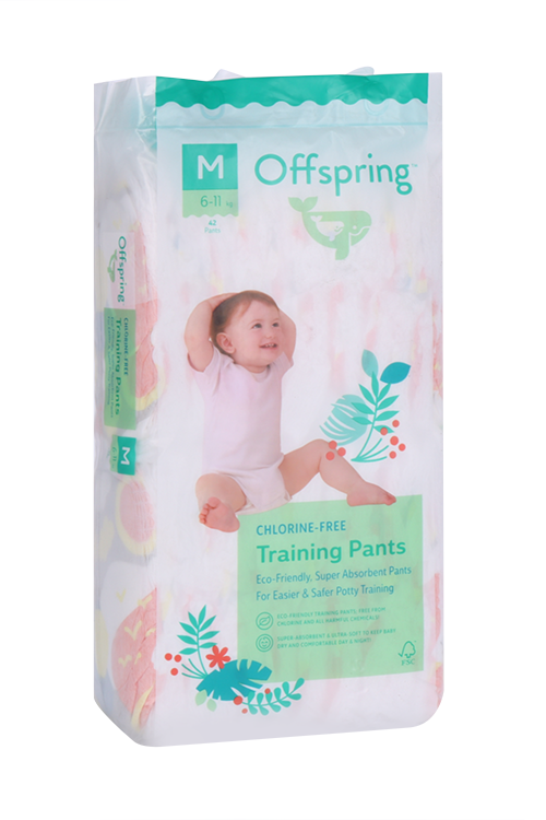 Трусики-подгузники Offspring M (6-11 кг), 42 шт, Небо Фуджиян Блю Грейт Санитари Артиклс Ко Лтд