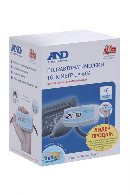 Тонометр п/автомат Эй Энд Ди UA-604 Эй Энд Ди Компани Лтд, произв Эй Энд Ди Электронис Ко Лтд