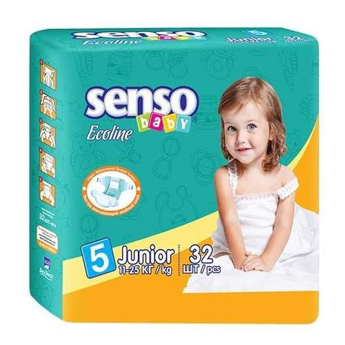 Подгузники Senso baby Ecoline Junior (11-25кг), 32 шт БелЭмса ООО