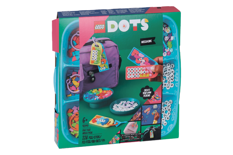 Конструктор LEGO DOTs браслет и бирка д/сумки неоновый тигр Лего Груп