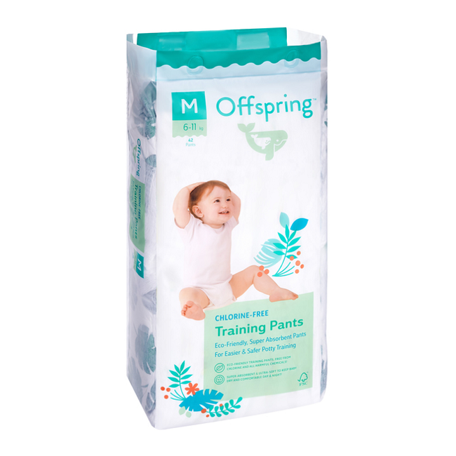 Трусики-подгузники Offspring M (6-11 кг), 42 шт, Тропики Фуджиян Блю Грейт Санитари Артиклс Ко Лтд