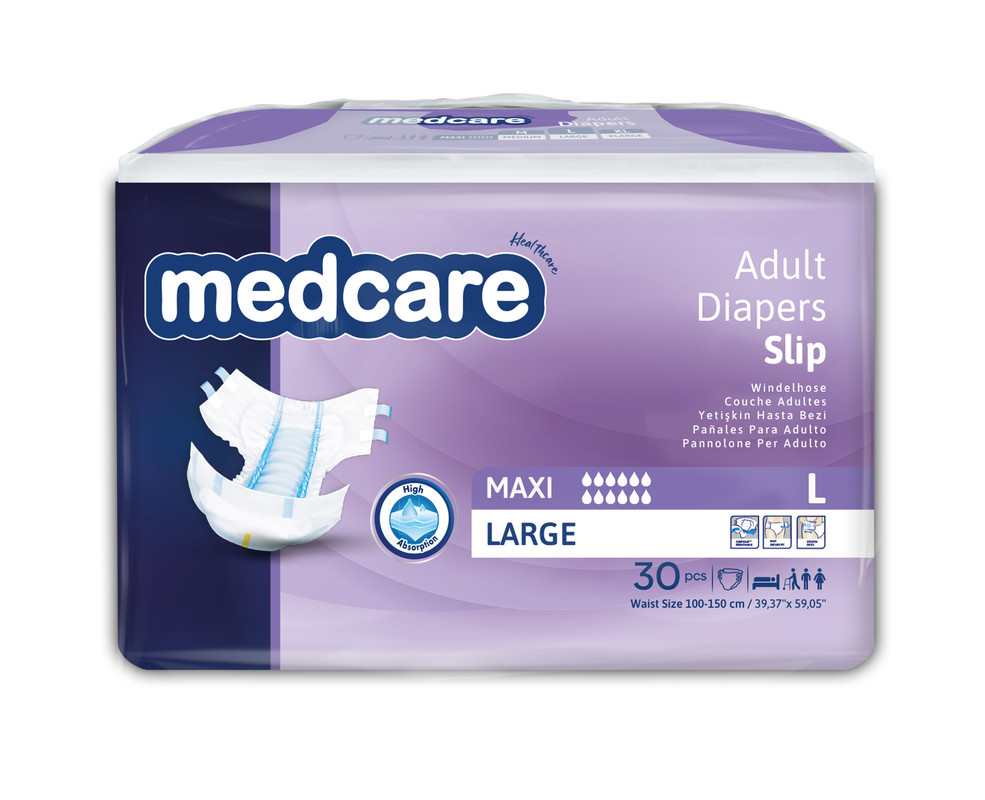 Подгузники MEDCARE для взрослых MAXI L 100-150см. 30 шт. (Ночные) MEDCARE IC VE DIS TIC.LTD.STI