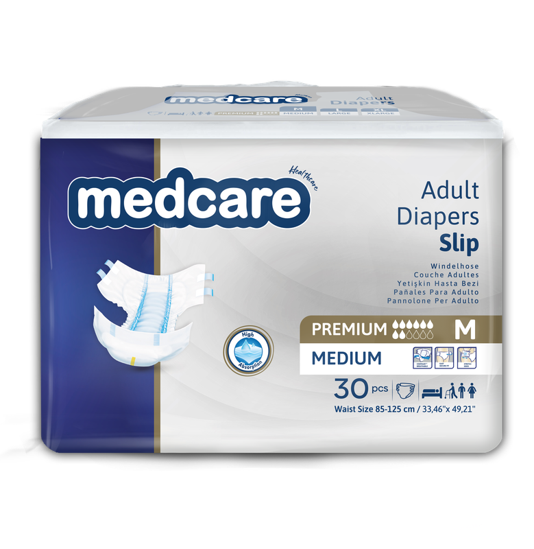 Подгузники MEDCARE для взрослых PREMIUM M 85-125 см. 30 шт. MEDCARE SAGLIK URUNLERI SANAYI VE TICARET ANONIM SIRKETI