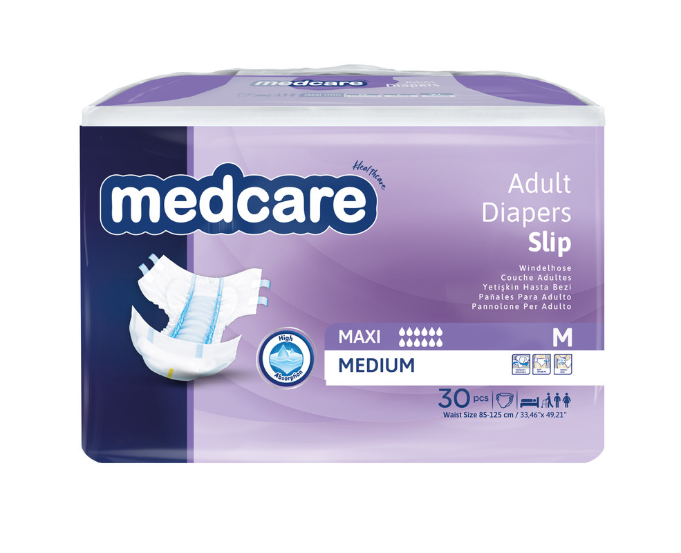 Подгузники MEDCARE для взрослых MAXI M 85-125 см. 30 шт. (Ночные) MEDCARE SAGLIK URUNLERI SANAYI VE TICARET ANONIM SIRKETI