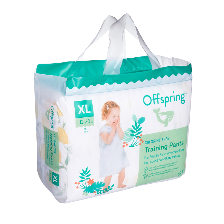 Трусики-подгузники Offspring XL (12-20 кг), 30 шт, Лимоны Фуджиян Блю Грейт Санитари Артиклс Ко Лтд