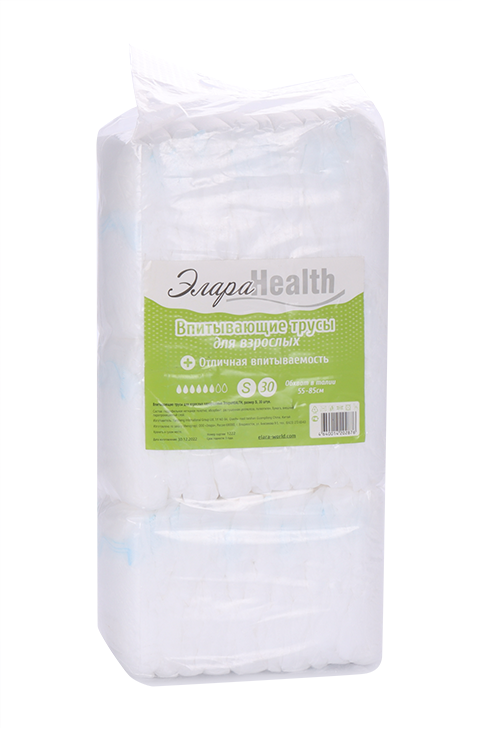Трусы ЭлараHealth д/взрослых впитывающие р S (55-85см), 30 шт YANSHENG INTERNATIONAL GROUP LTD