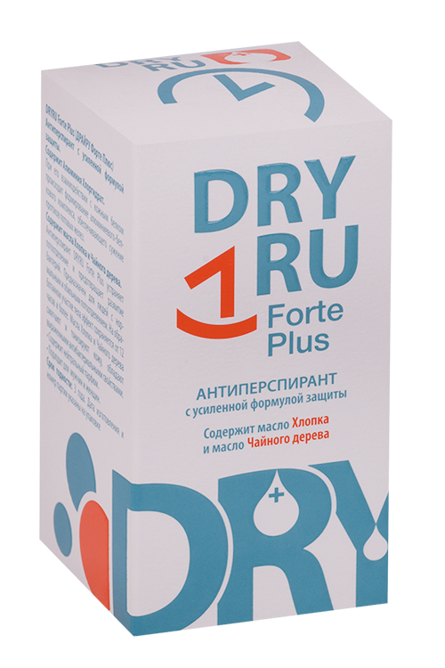 Дезодорант-антиперспирант ДрайРу Форте Плюс с усилен формулой защиты, 50 мл Лаборатория Айкью-Косметик ООО