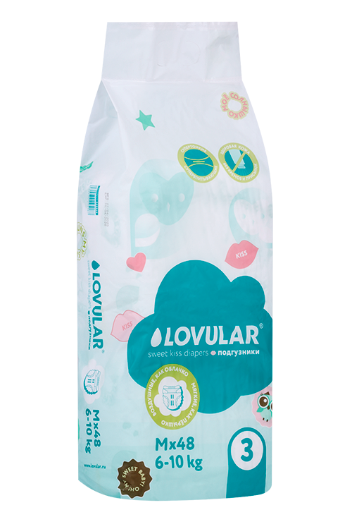 Подгузники Lovular Sweet Kiss р М (6-10 кг), 48 шт LOVULAR LIMITED