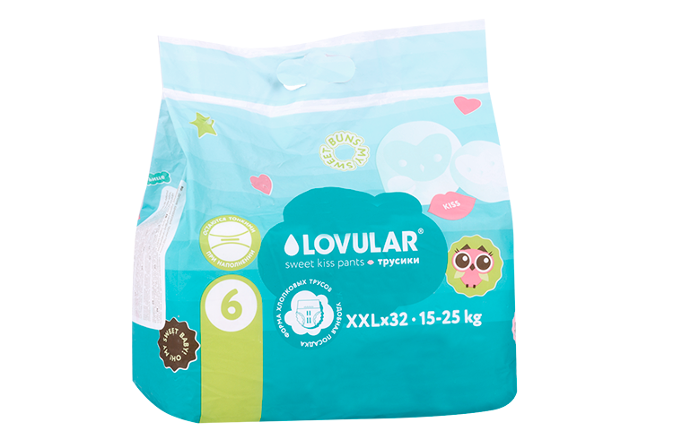Подгузники-трусики Lovular Sweet Kiss р XXL (15-25 кг), 32 шт LOVULAR LIMITED