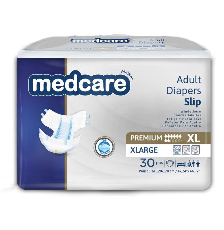 Подгузники MEDCARE для взрослых PREMIUM XL 120-170 см. 30 шт. MEDCARE SAGLIK URUNLERI SANAYI VE TICARET ANONIM SIRKETI