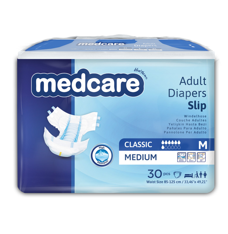 Подгузники MEDCARE для взрослых CLASSIC M 85-125 см. 30 шт. MEDCARE SAGLIK URUNLERI SANAYI VE TICARET ANONIM SIRKETI