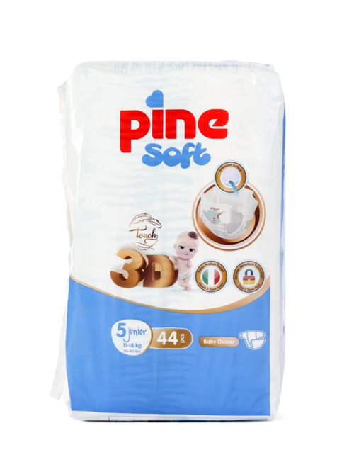 Подгузники Pine Soft 3D Junior детские 5 (11-18 кг), 44 шт ARKAN GRUP SAGLIK URUNLER A S