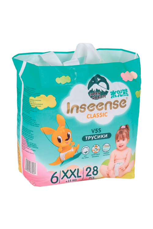 Трусики-подгузники Inseense Classic V5S XXL (15+ кг), 28 шт, изумруд Жинжианг Херун Хайджиеник Продактс Ко Лтд