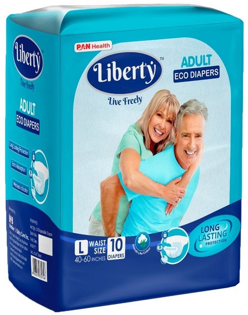 Подгузники Liberty POPULAR д/взрослых L (101-152 см), 10 шт, (LIED-DL10) PAN Healthcare Private limited