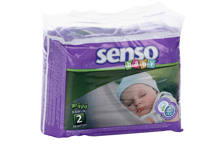 Подгузники Senso baby Mini крем-бальз (3-6 кг), 26 шт БелЭмса ООО