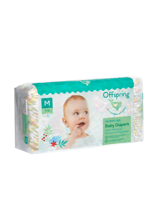 Подгузники Offspring M (6-10 кг), 42 шт, Авокадо Фуджиян Блю Грейт Санитари Артиклс Ко Лтд/INSOFTB (CHINA) CO LTD