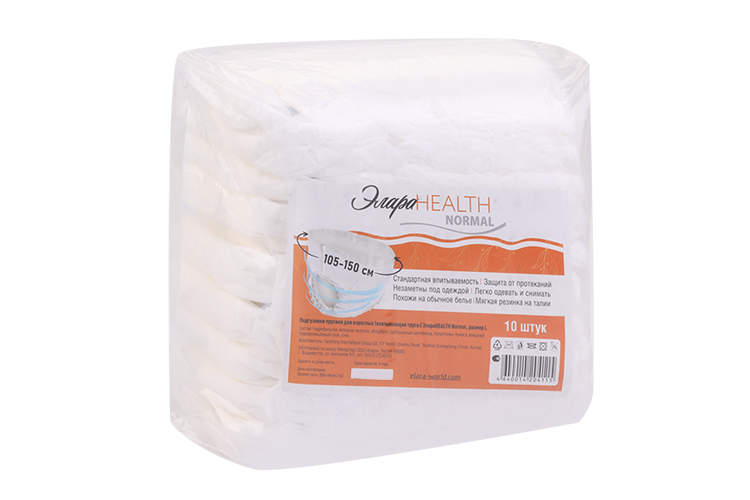 Подгузники-трусики ЭлараHealth Normal д/взрослых впитывающие L, 10 шт Yangsheng international Group Ltd