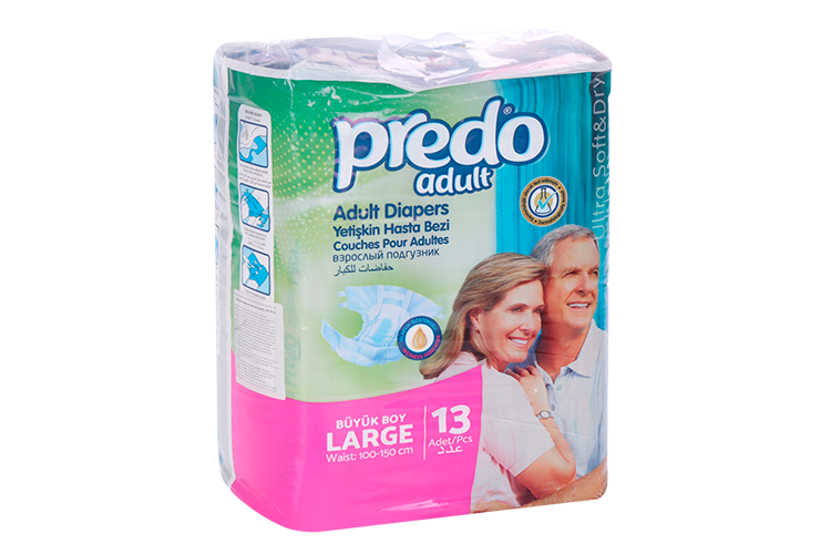 Подгузники PREDO д/взрослых р L, 13 шт Predo Saglik Urunleri San