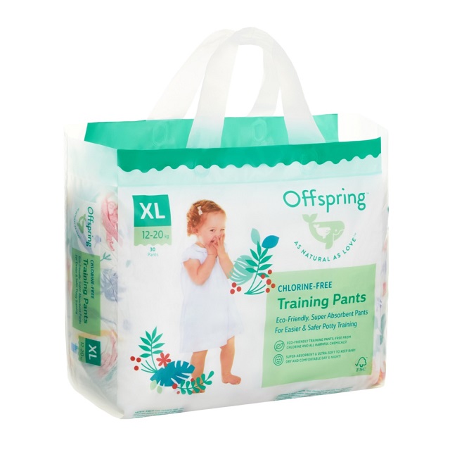 Трусики-подгузники Offspring XL (12-20 кг), 30 шт, Джунгли Фуджиян Блю Грейт Санитари Артиклс Ко Лтд