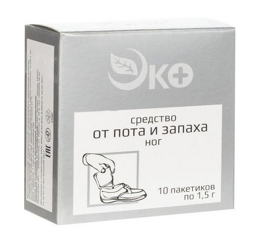 Средство от пота и запаха д/ног, 1,5 г, 10 шт Экотекс ООО