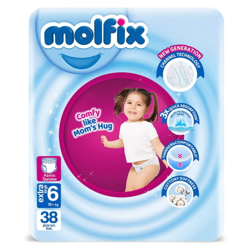 Трусики Molfix Extra Large д/детей (15+кг), 38 шт Hayat Kimya San A S