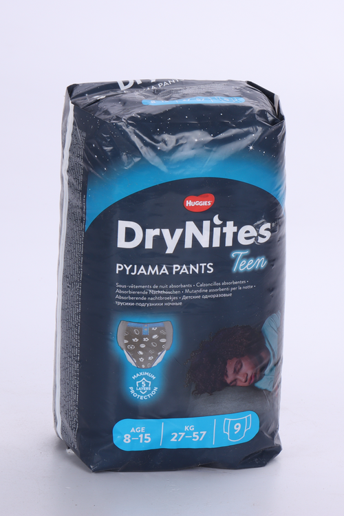 Трусики-подгузники HUGGIES DryNites для мальчиков 8-15 лет 9 шт (27-57 кг) Кимберли Кларк