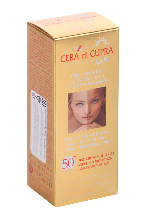 Крем Cera di Cupra Sun face cream солнцезащитный SPF 50+, 75 мл Farmaceutici Dottor Ciccarelli S P A