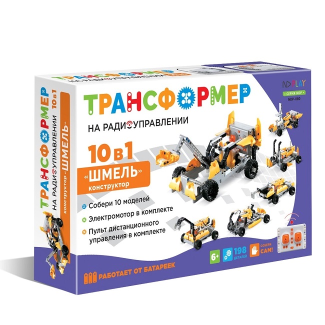 Конструктор-трансформер ND Play радиоуправляемый шмель 10 в 1 Арстар Электроникс Ко Лтд