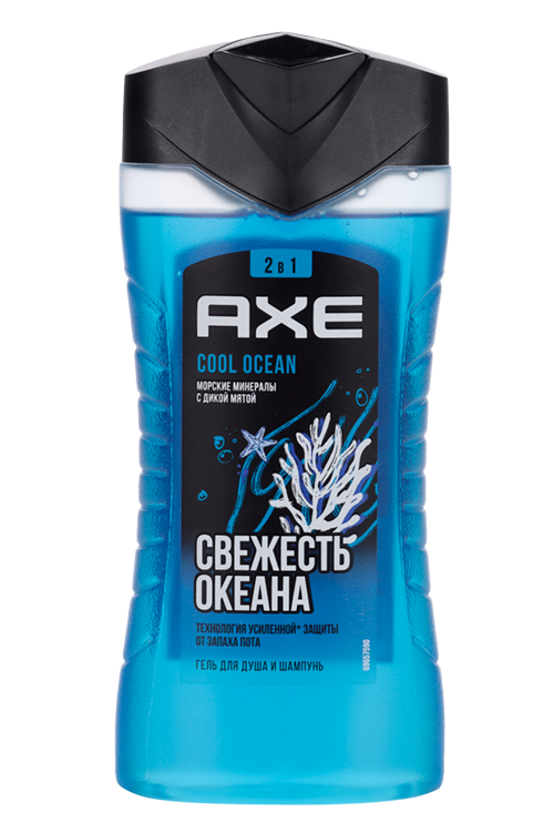 Гель д/душа и шампунь AXE Cool Ocean мужской, 250 мл Юнилевер Русь ООО/Арнест ЮниРусь ООО