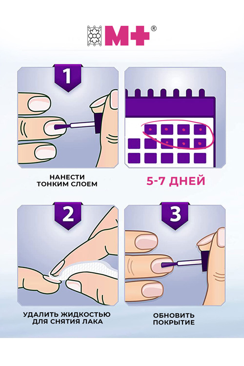 Лак для ногтей "М+" от грибка ногтей Антифунгал, 7 мл ОЛБО ООО
