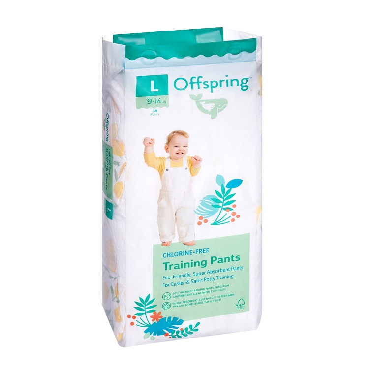 Трусики-подгузники Offspring L (9-14кг), 36 шт, Лимоны Фуджиян Блю Грейт Санитари Артиклс Ко Лтд/INSOFTB (CHINA) CO LTD