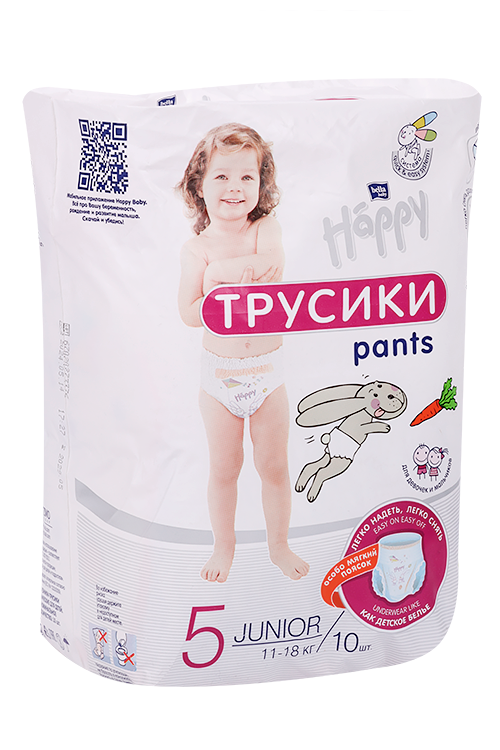 Подгузники-трусики bella baby Happy Junior (11-18кг), 10 шт Белла ООО