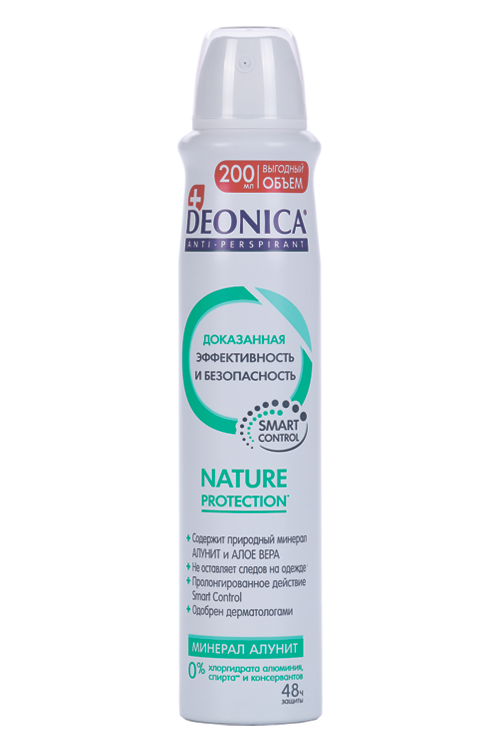 Антиперспирант Deonica Nature Protection спрей, 200 мл Арнест АО