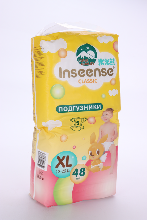 Подгузники Inseense Classic XL (12-20 кг), 48 шт, желт Драйлок Технолоджис