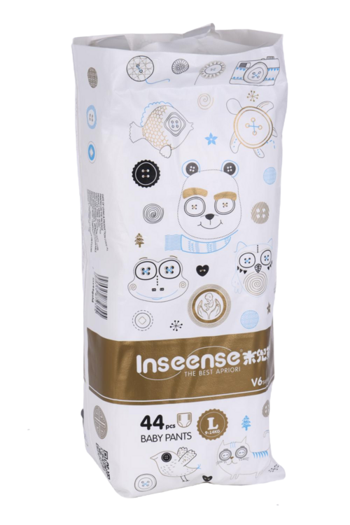 Трусики-подгузники Inseense V6 L (9-14кг), 44 шт, золот Жинжианг Херун Хайджиеник Продактс Ко Лтд