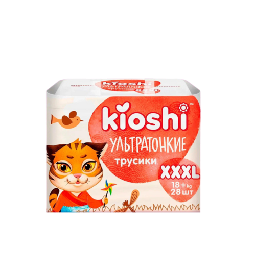 Подгузники-трусики Kioshi Premium Ультратонкие XXXL (18+ кг), 28 шт FUDJIAN HENGDA SANITARYI PRODUCTS CO LTD