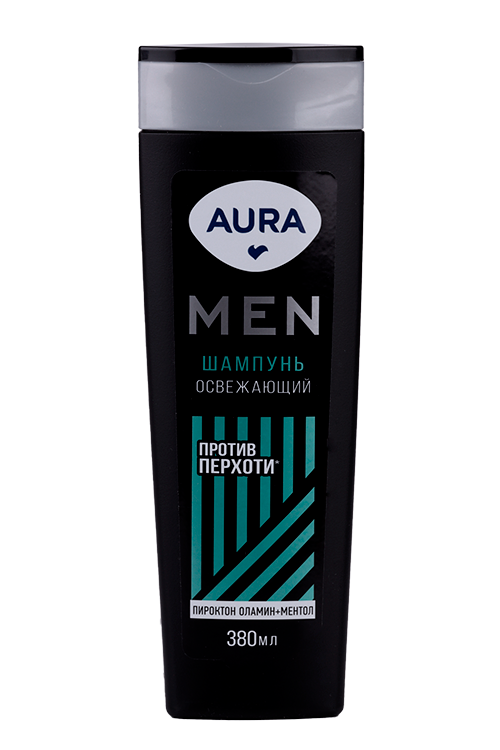 Шампунь AURA Men освежающий против перхоти, 380 мл Коттон Клаб ООО